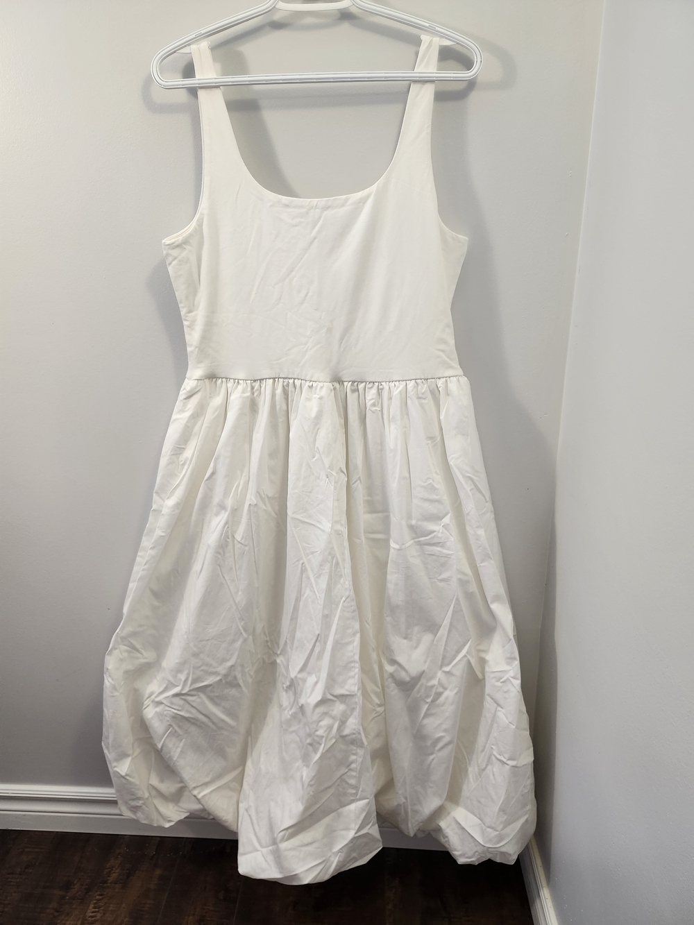 RW&CO. White Sleeveless Bubble-Hem Dress - Picture 2 of 5